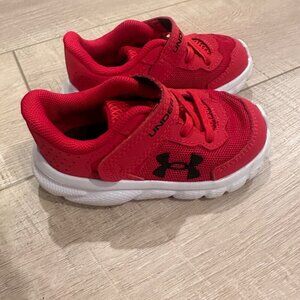 UNDER ARMOUR YOUTH TODDLER SIZE 5 RED SNEAKERS SHOES